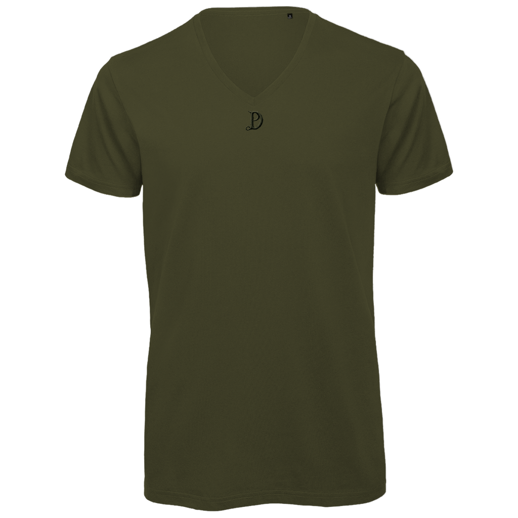 Weiches Bio Baumwolle V-Neck Herren Premium T-Shirt
