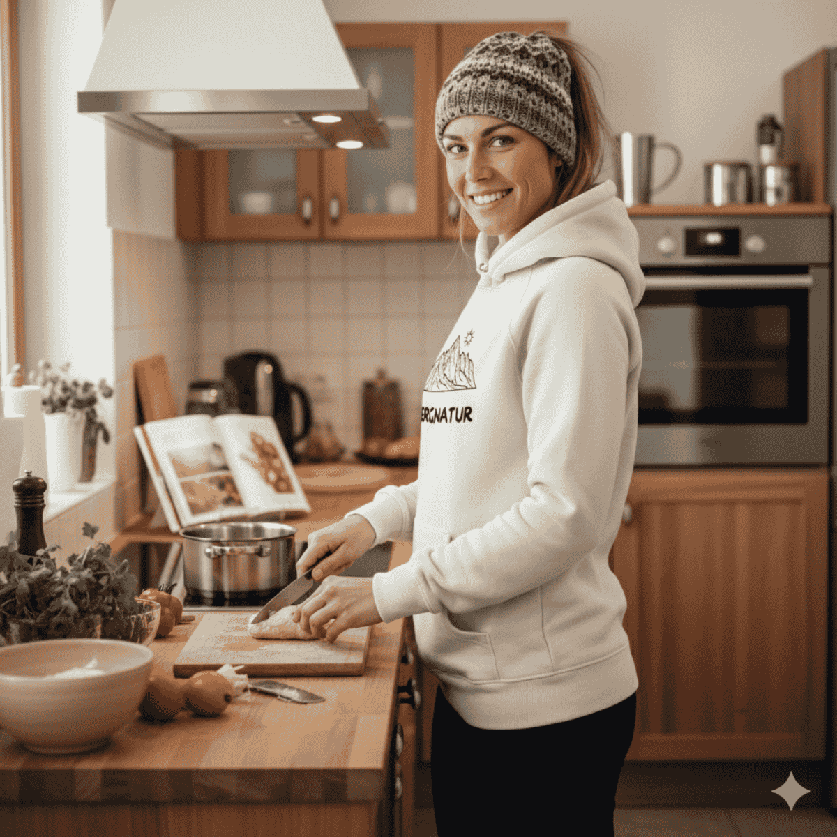 Premium Bio-Kapuzenpullover Damen