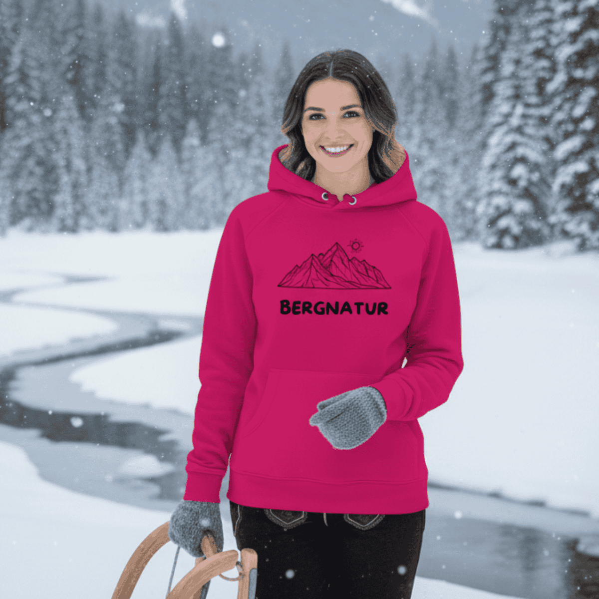Premium Bio-Kapuzenpullover Damen