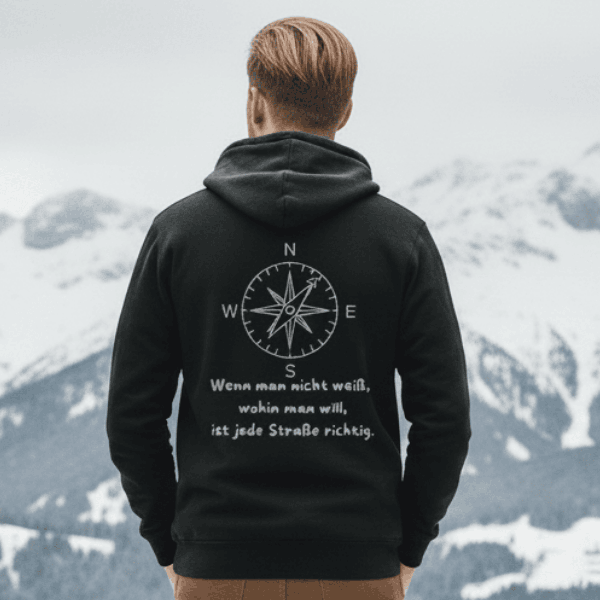 Kompass Organic-Kapuzenpullover Herren