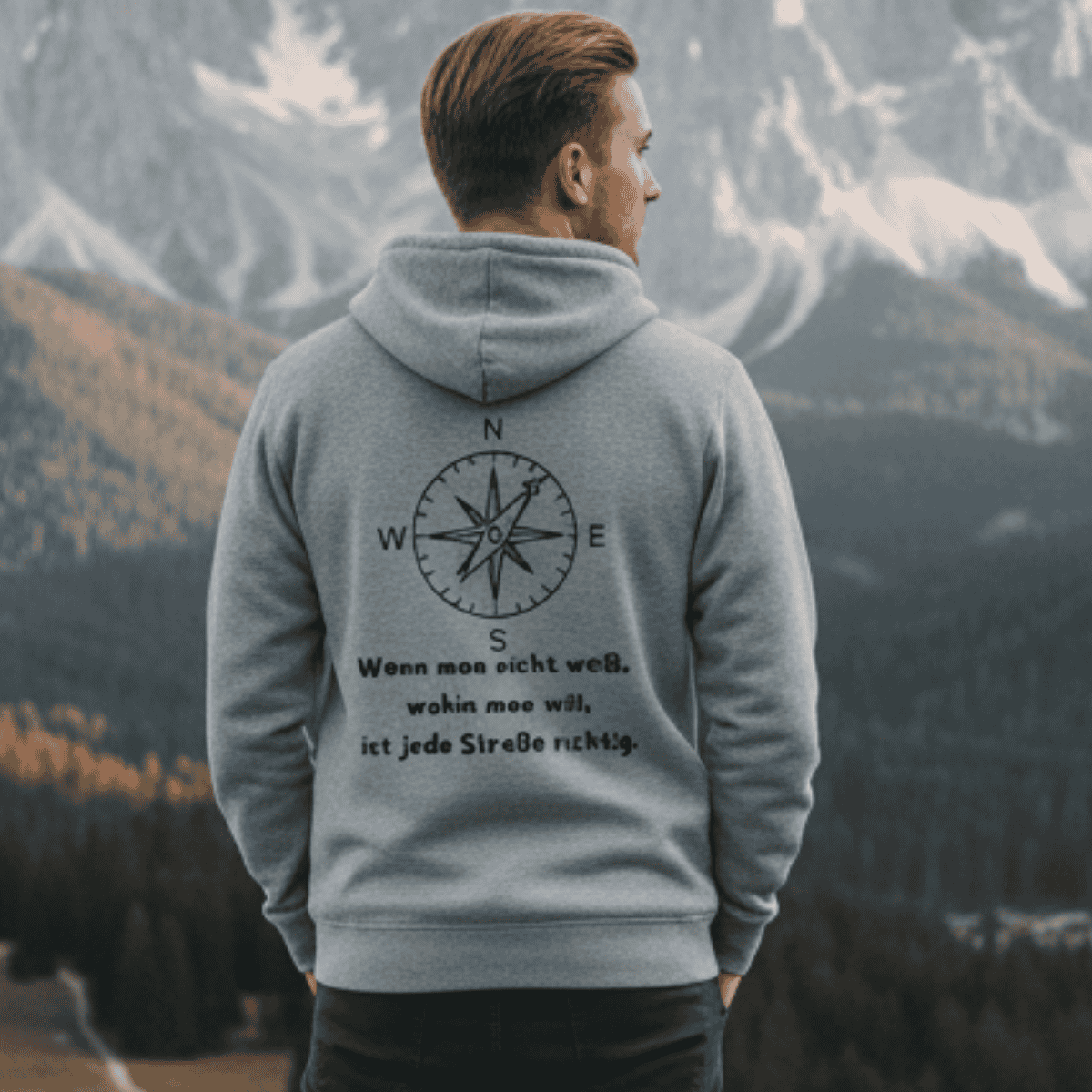 Kompass Organic-Kapuzenpullover Herren