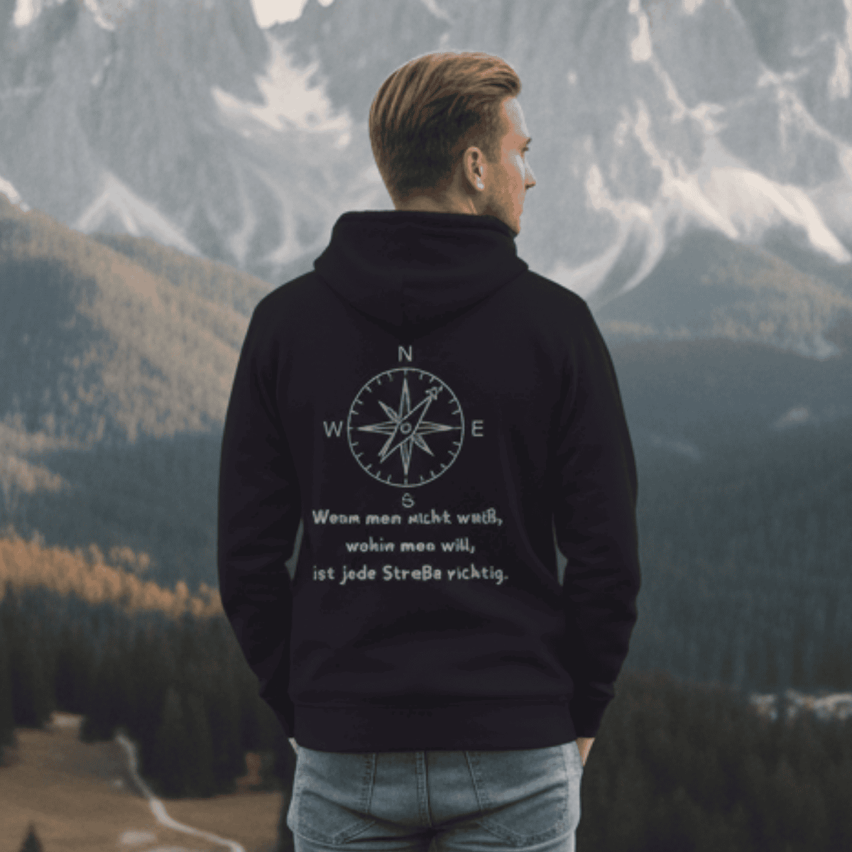 Kompass Organic-Kapuzenpullover Herren