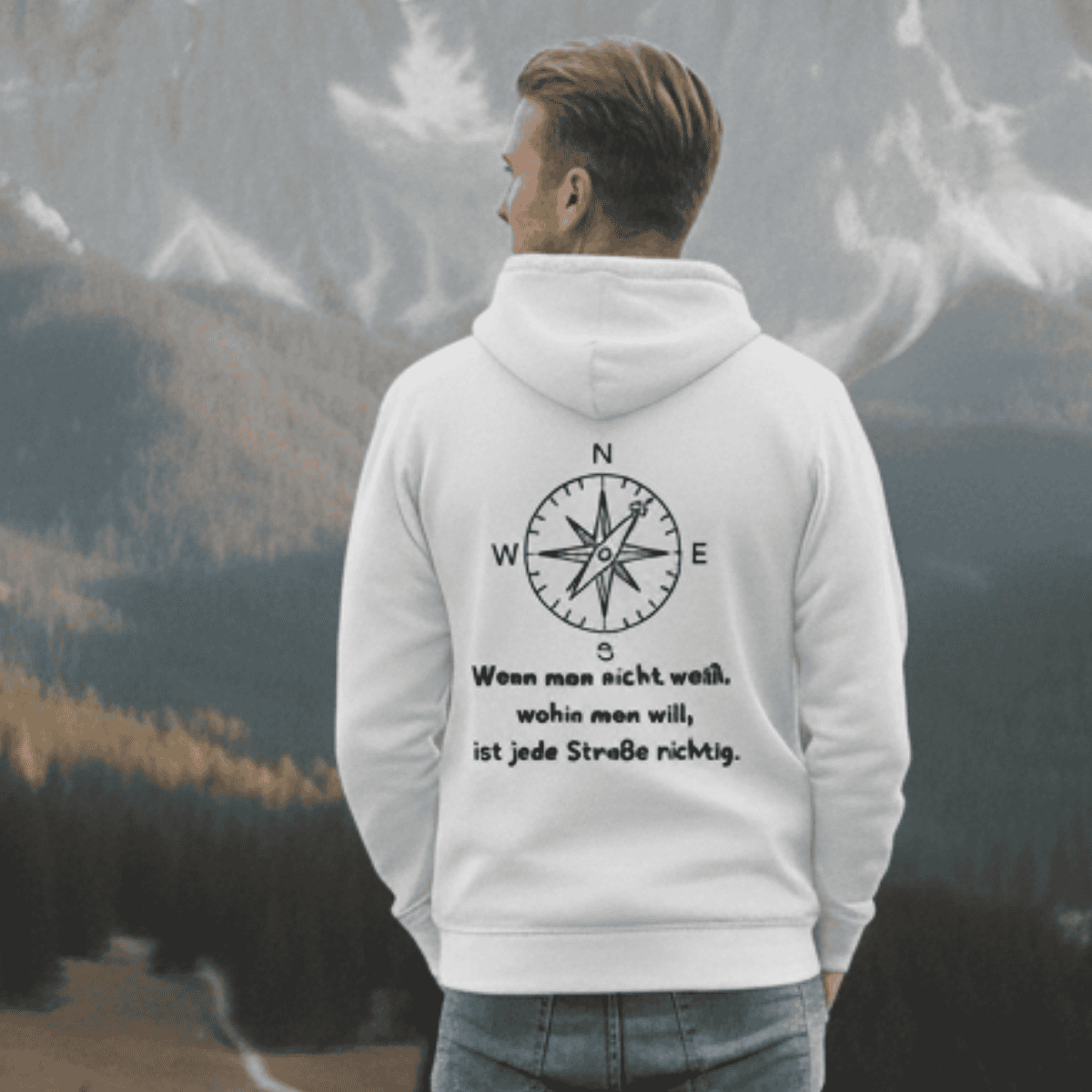 Kompass Organic-Kapuzenpullover Herren