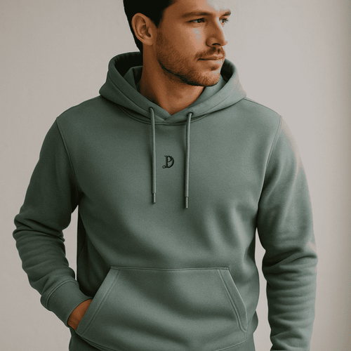 Bio Baumwoll Herren Hoodie mit Kapuze Premium